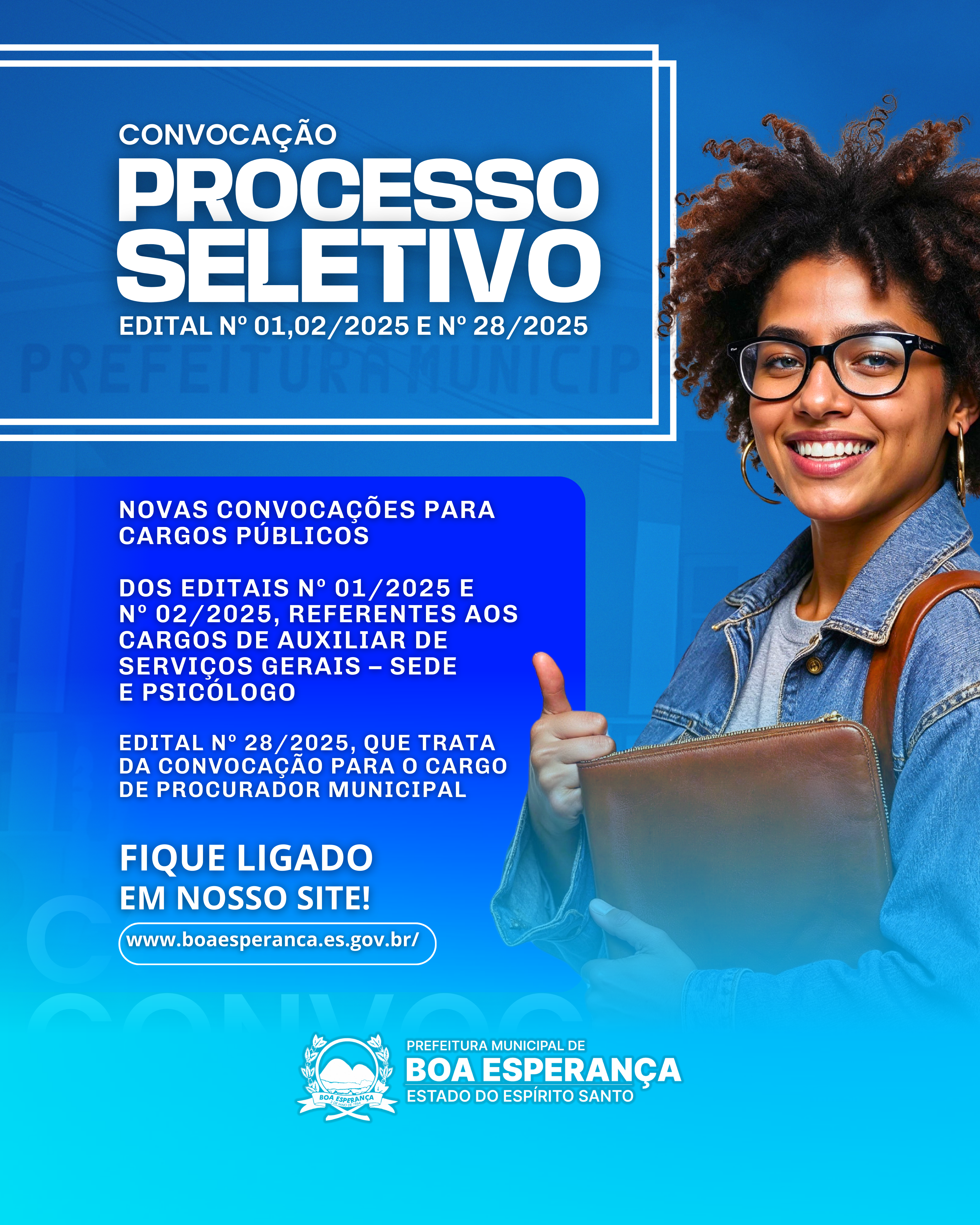 Foto da notícia: Prefeitura de Boa Esperança publica novas convocações para cargos públicos