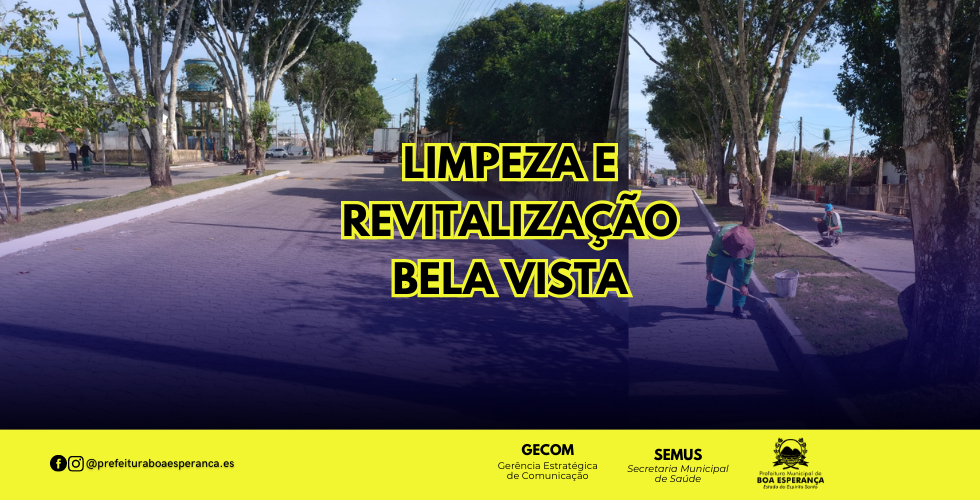 Prefeitura de Boa Esperança Realiza Serviços de Limpeza e Revitalização na Comunidade de Bela Vista.