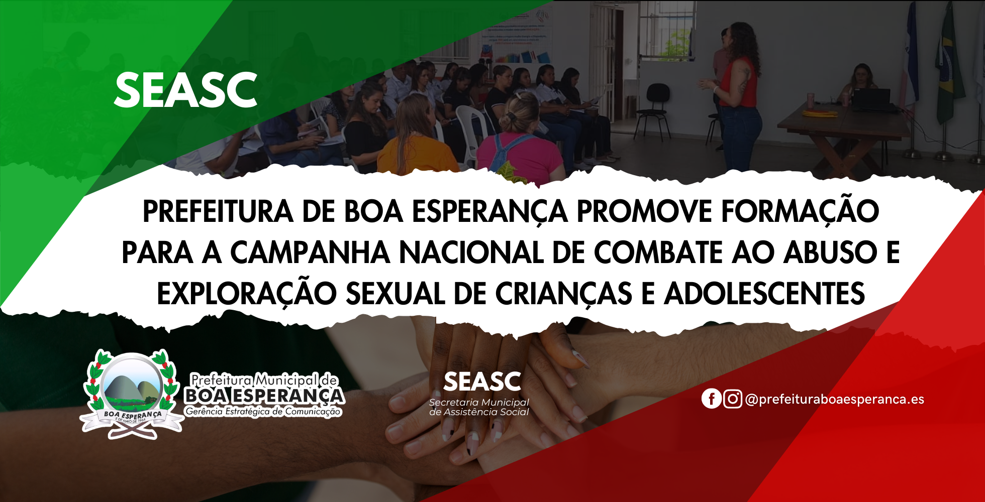 Prefeitura de Boa Esperança promove formação para a Campanha Nacional de Combate ao Abuso e Exploração Sexual de Crianças e Adolescentes