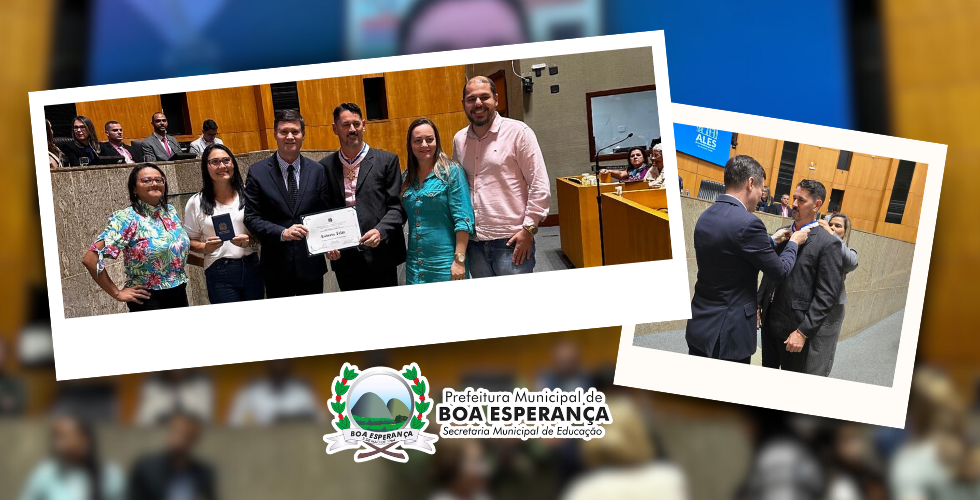 Secretário de Educação de Boa Esperança Recebe Homenagem em Sessão Solene na ALES