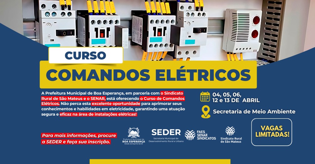 Curso de Comandos Elétricos capacita profissionais para o mercado de trabalho em Boa Esperança