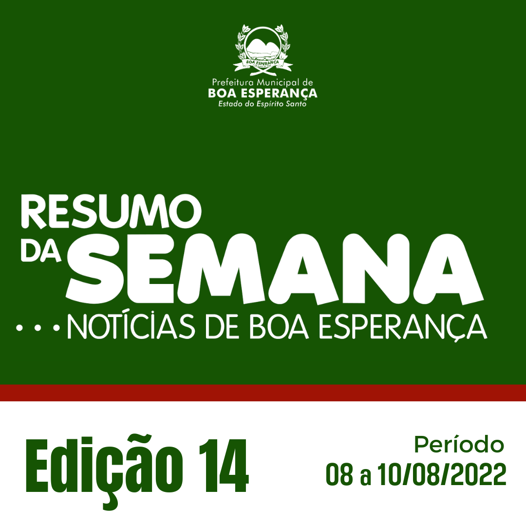 Resumo da Semana - Edição 14