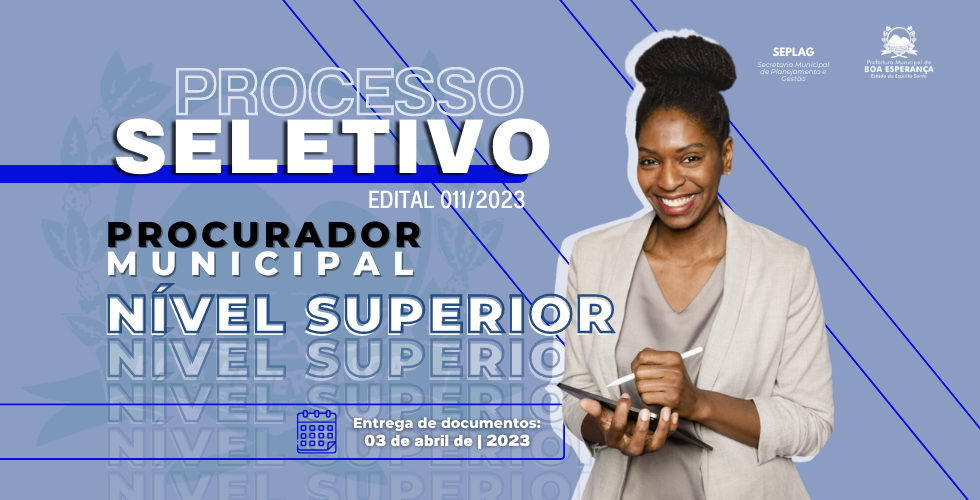 Processo Seletivo em Regime de Designação Temporária para Procurador Municipal (cadastro de reserva)