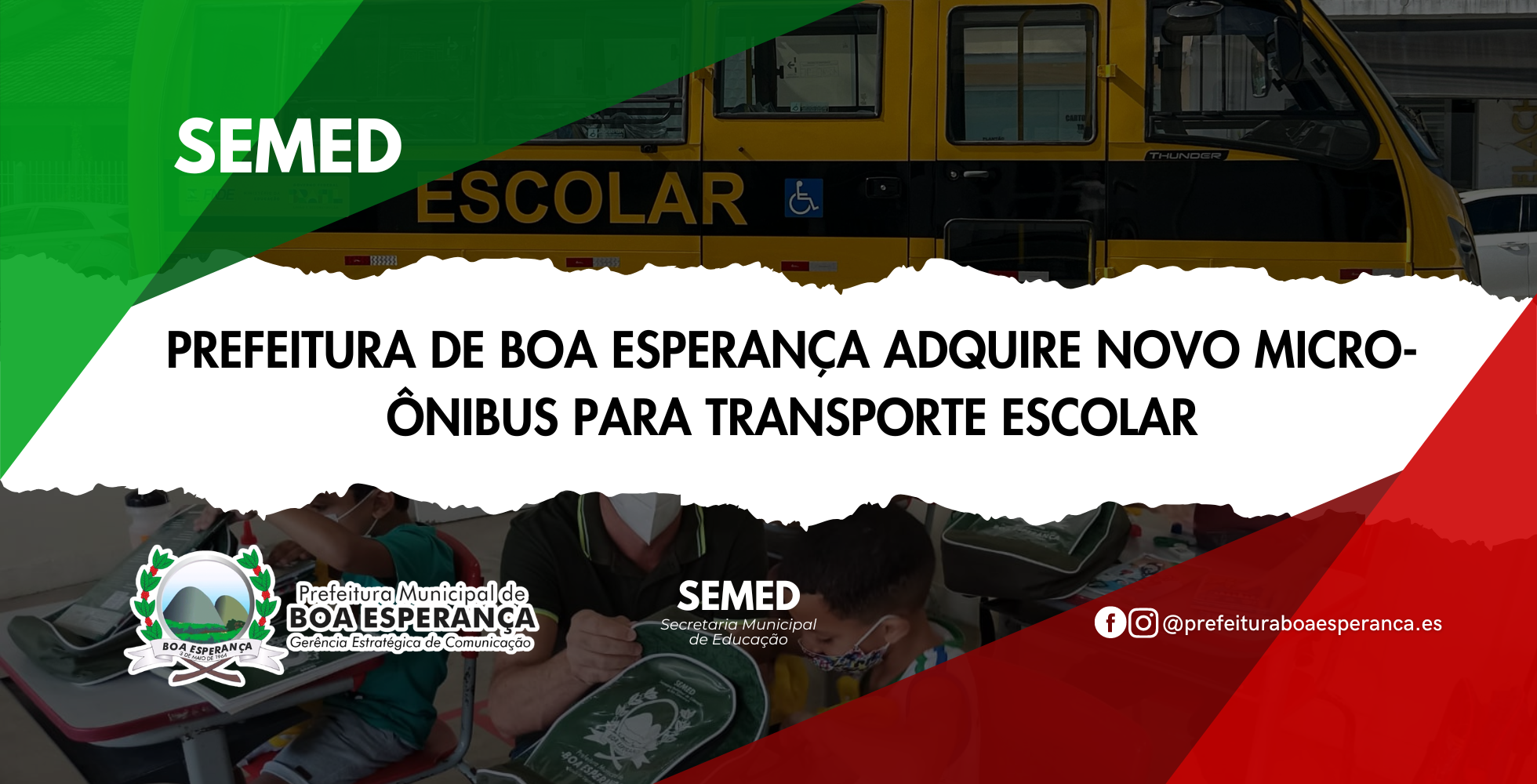 Prefeitura de Boa Esperança adquire Novo Micro-Ônibus para Transporte Escolar